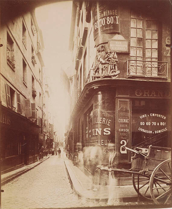 ノナン・ディエール通り、パリ　1910年頃　ウジェーヌ・アジェ(1857-1927)　鶏卵紙

