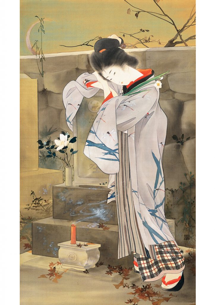 《一葉女史の墓》　明治35年（1902）　鎌倉市鏑木清方記念美術館蔵