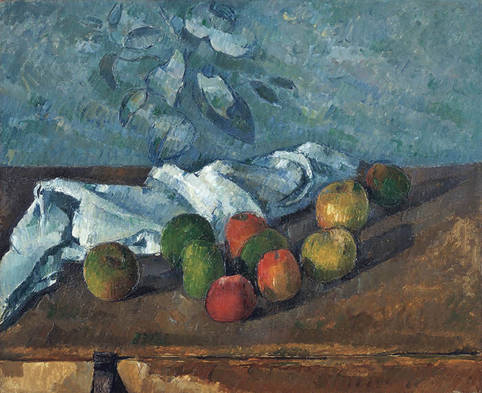 ポール・セザンヌ《りんごとナプキン》1879-80年　油彩／キャンヴァス　SOMPO美術館

