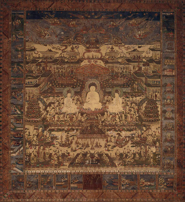 「当麻曼荼羅」鎌倉時代　14世紀（修理後初公開）

