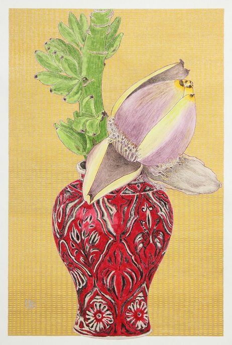 「花瓶のバナナ」

50.5×33cm

水干絵具
