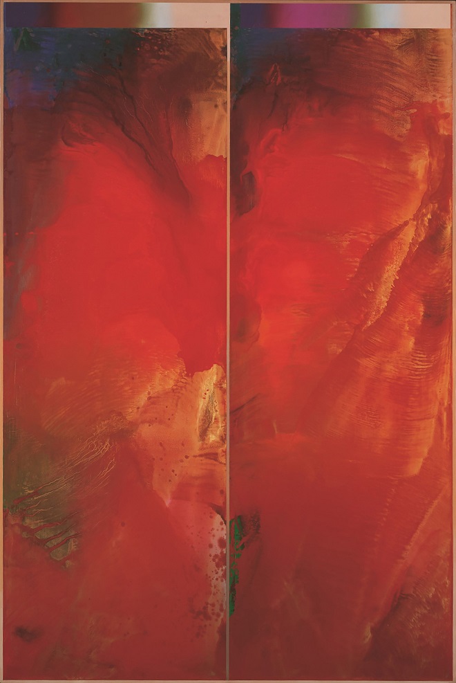 加納光於《赤の中の緑》
1982年　油彩、カンヴァス
神奈川県立近代美術館蔵

