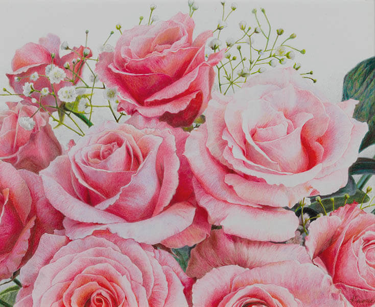 村松　薫 《Roses are pink》 2017年

