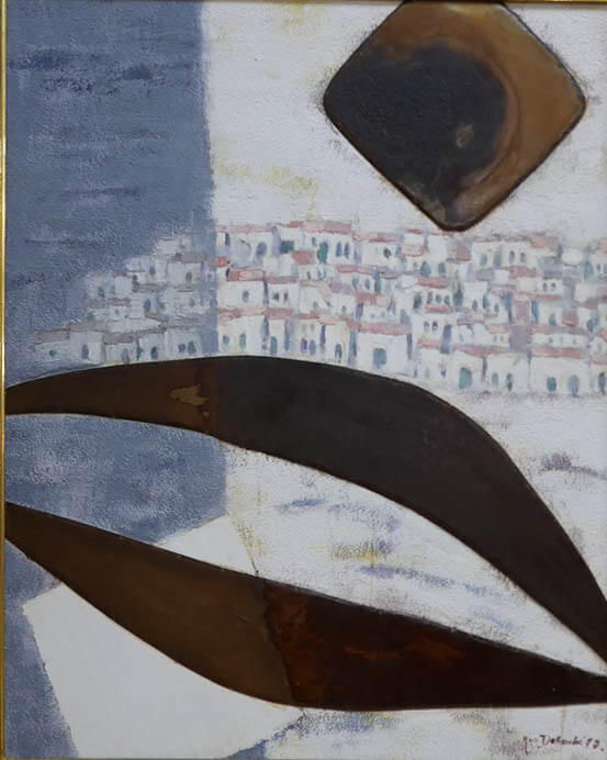 土橋醇《スペインの幻想》1973（昭和48）年　油彩・キャンバス　91.0×73.0㎝　福島県立美術館蔵

