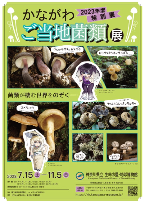 「かながわご当地菌類展」神奈川県立生命の星・地球博物館