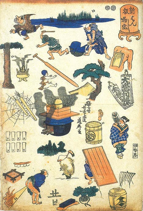 「新板はんじ物　虫」　一孟斎（歌川）芳虎　嘉永2年（1849）～嘉永3年（1850）

