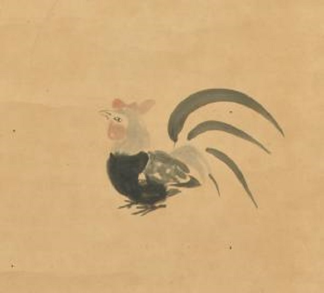 徳川家綱《鶏図》(部分)
江戸時代前期(17世紀) 松井文庫所蔵
※通期展示