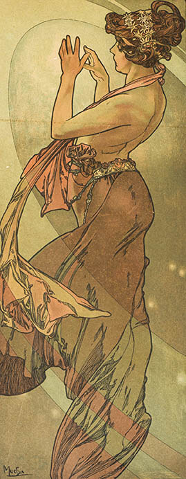 連作装飾パネル「星：北極星」　1902年　リトグラフ／紙　チマル・コレクション

