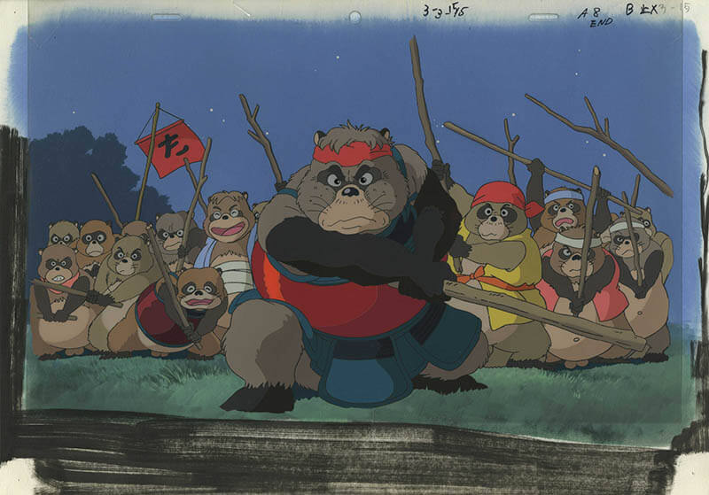 「平成狸合戦ぽんぽこ」セル付き背景画　©1994 畑事務所・Studio Ghibli・NH

