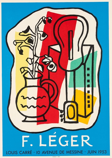 フェルナン・レジェ《ルイ・カレ画廊での展覧会ポスター》1953年、石版画