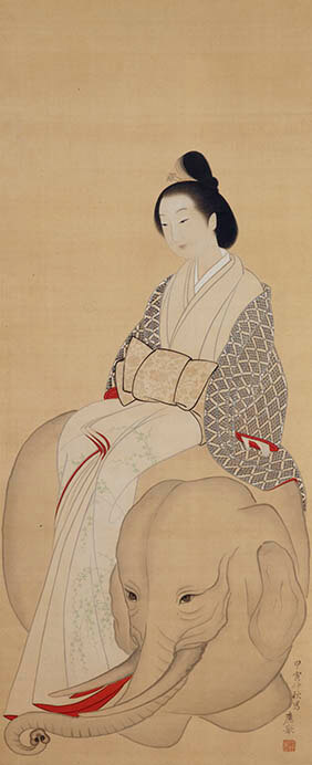 重要美術品 円山応挙筆「江口君図」寛政6年（1794）

