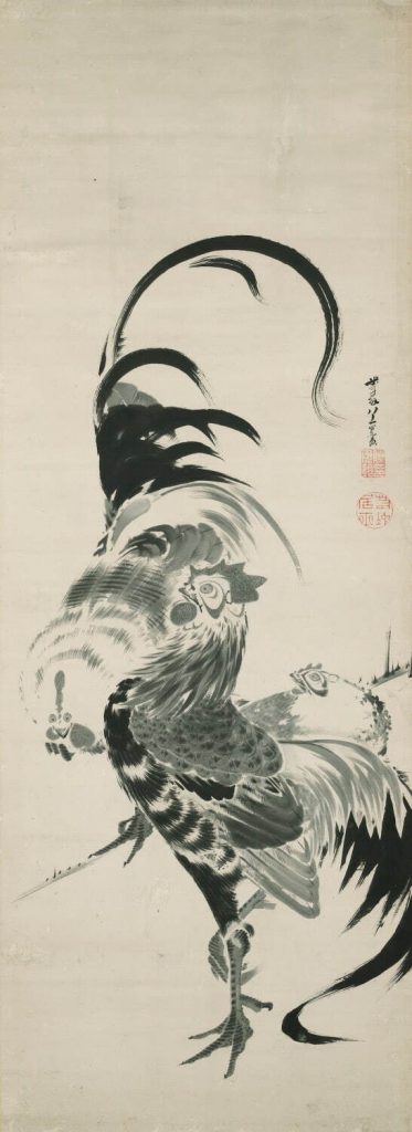 伊藤若冲 《群鶏図》 寛政8年(1796年)頃 細見美術館蔵
