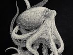 切り剣Masayo(切り絵創作家 福田理代) 「Octopus/海蛸子」 (切り絵、縦74.5×横57.5cm)