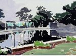 Landscape　-Pool- 2022 80.5ｘ100 cm　 Oil on Canvas