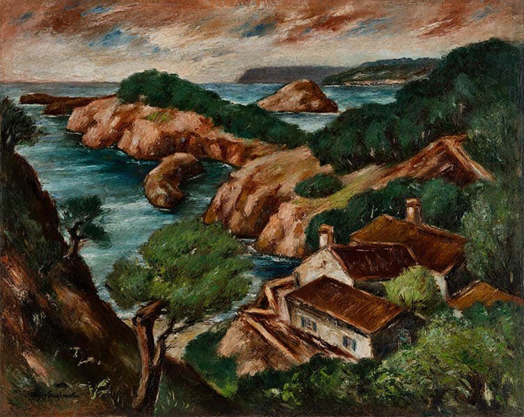 ヘンリー杉本《カーメルハイランド海辺》1937年　油彩、キャンバス　和歌山県立近代美術館蔵
Coutesy of Madeleine Sugimoto

