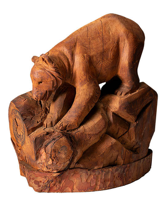 作者不詳 熊の置物 1944年　木　和歌山市立博物館蔵 (ヘンリー杉本旧蔵)

