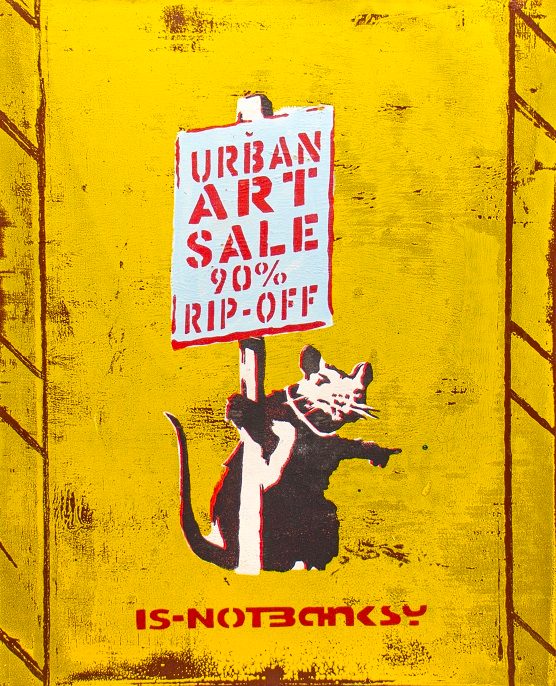 ノットバンクシー

「Urban Art Sale 014」

61×50cm

スクリーンプリント、ハウスホールドペイント

2023年

1/1unique