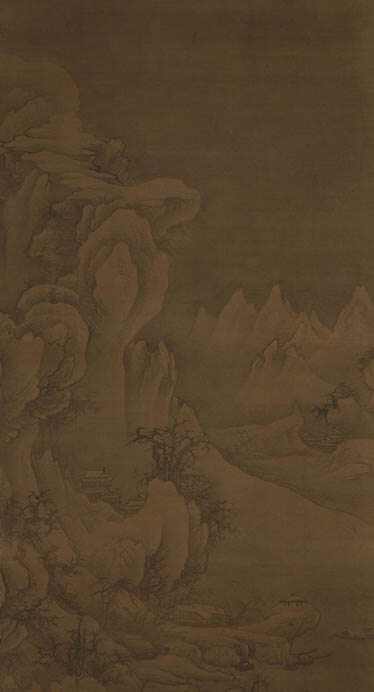 《雪景山水図》　朝鮮時代前期　15世紀半ば

