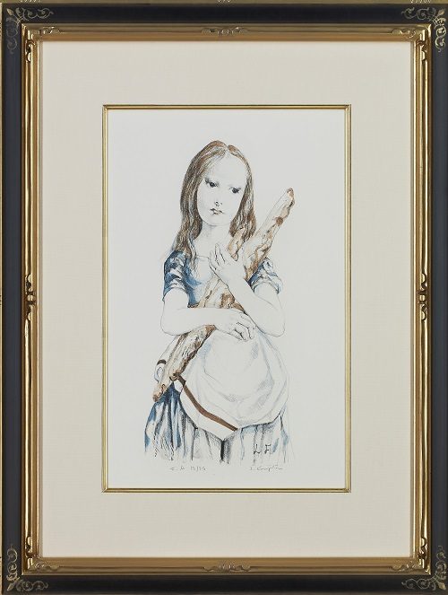 藤田嗣治

「パンを持つ少女」

40.5×19cm

リトグラフ

1964年