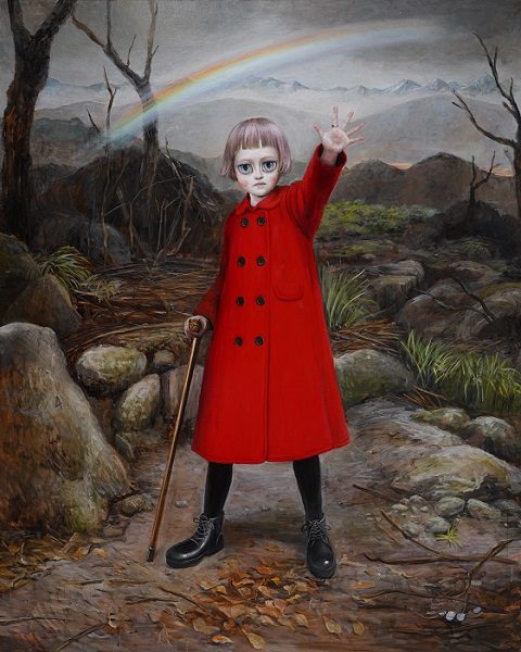 遭遇/赤いコートの少女

2023　油彩、キャンバス

162×130.3cm
