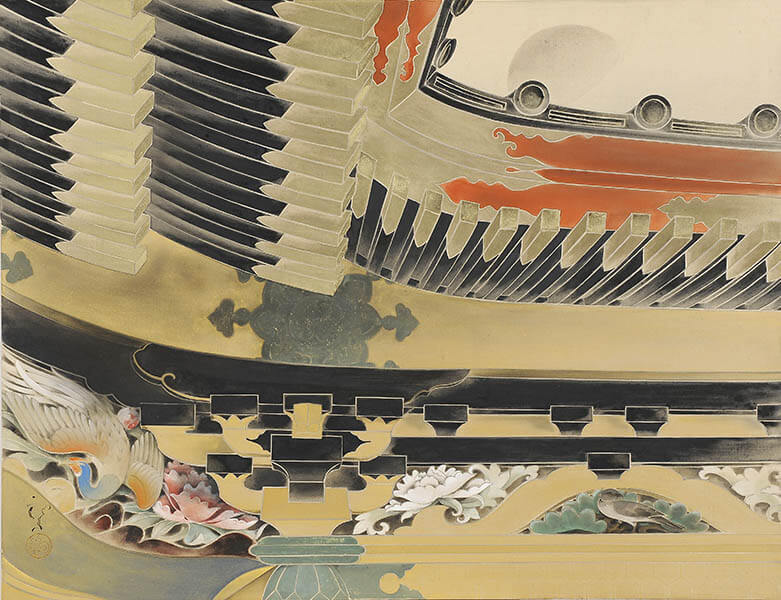 川端龍子《月光》1933(昭和8)年 絹本・彩色 山種美術館

