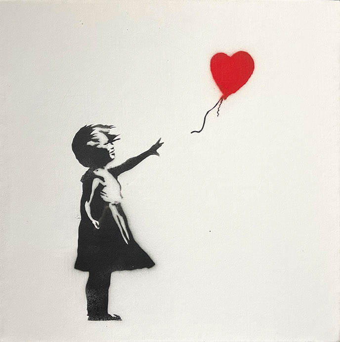 BANKSY《 Girl With Balloon 》 2004年　Photo by © MUCA / wunderland media


