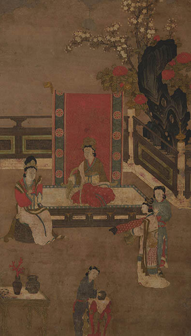 《宮女図》　朝鮮時代前期　15世紀後半

