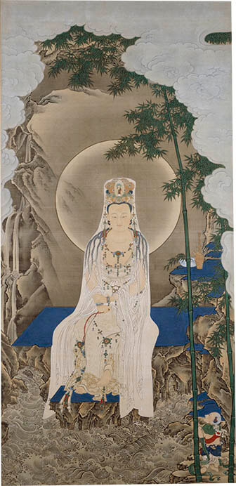 谷文晁　慈母観音図　絹本着色　一幅　117.7×57.0　山形美術館・長谷川コレクション

