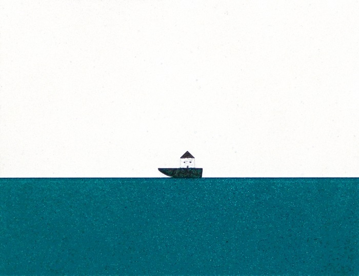 「船」
アクリル、砂
10×13cm