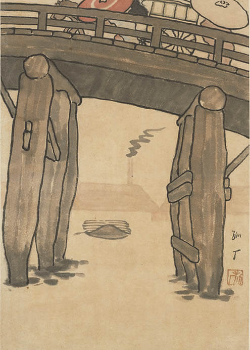 《千住大橋の雨》1913年　東京国立近代美術館蔵

