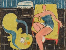 アンリ・マティス《踊り子とロカイユ椅子、黒の背景》 1942年　石橋財団アーティゾン美術館