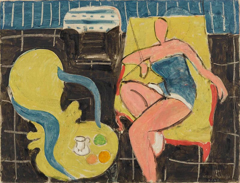 アンリ・マティス《踊り子とロカイユ椅子、黒の背景》 1942年　石橋財団アーティゾン美術館