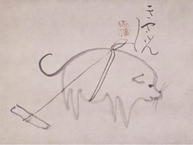 仙厓義梵《犬図》　江戸時代　19世紀
