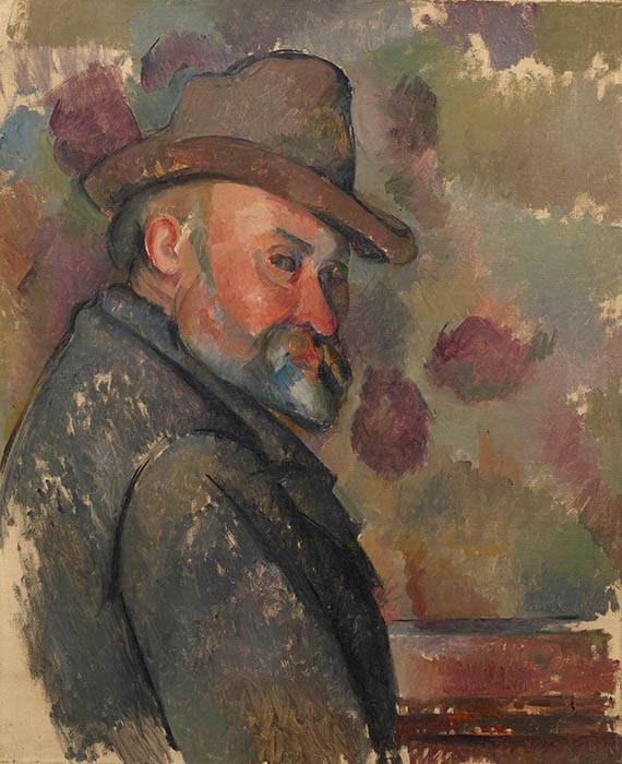 ポール・セザンヌ《帽子をかぶった自画像》1890-94年頃、石橋財団アーティゾン美術館