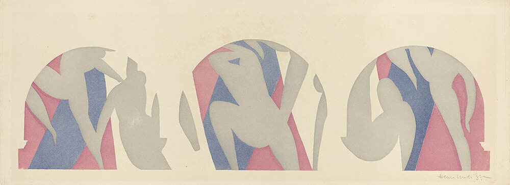 アンリ・マティス《ダンス、灰色と青色と薔薇色のための習作》1935-1936年　エッチング/紙　29.7×80.3cm　ニース市マティス美術館蔵
©Succession H. Matisse　Photo: François Fernandez

