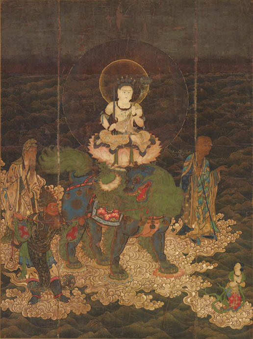 国宝《文殊渡海図》 1幅 鎌倉時代（13世紀） 画像提供：奈良国立博物館