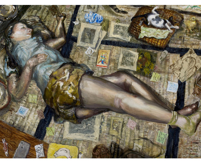 「未亡人」　97×130.3cm　キャンバス・油彩