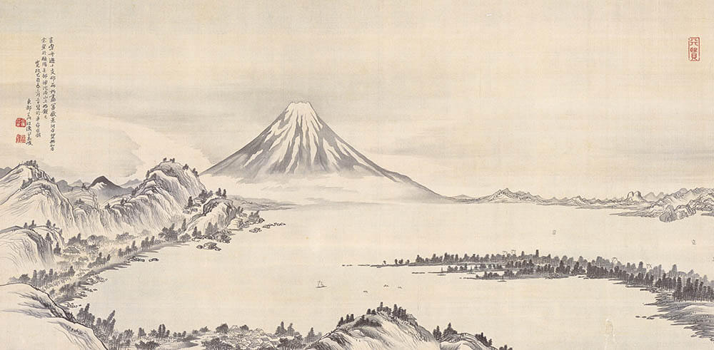 駿州八部富士図　司馬江漢筆　江戸時代　寛政元年（1789）　通期展示

