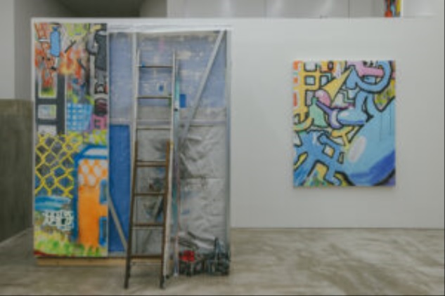 installation view of My Social Ladder, solo exhibition 2022, PARCEL

