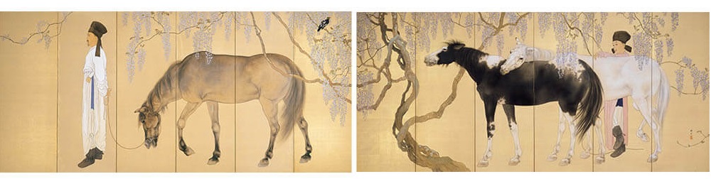 橋本関雪「遅日」大正2年（1913）　足立美術館蔵

