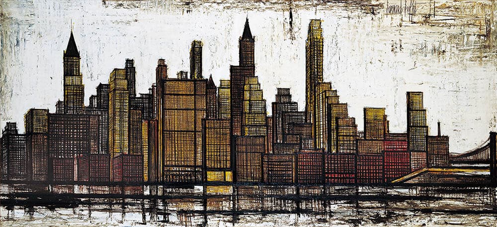 《ニューヨーク：マンハッタン》1958年　油彩

