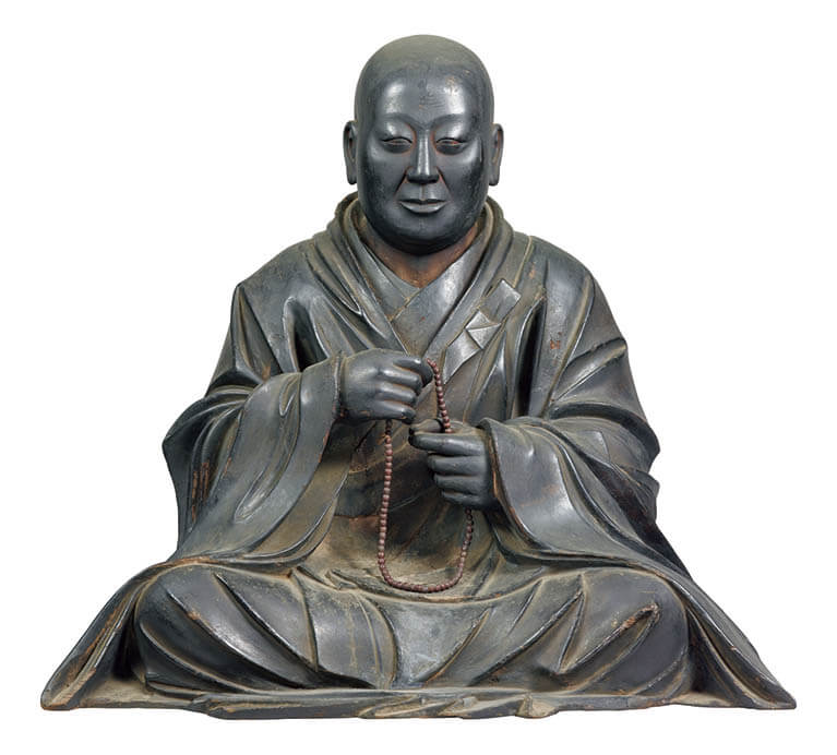重要文化財　法然上人坐像　鎌倉時代・14世紀　奈良・當麻寺奥院蔵（画像提供：奈良国立博物館）

