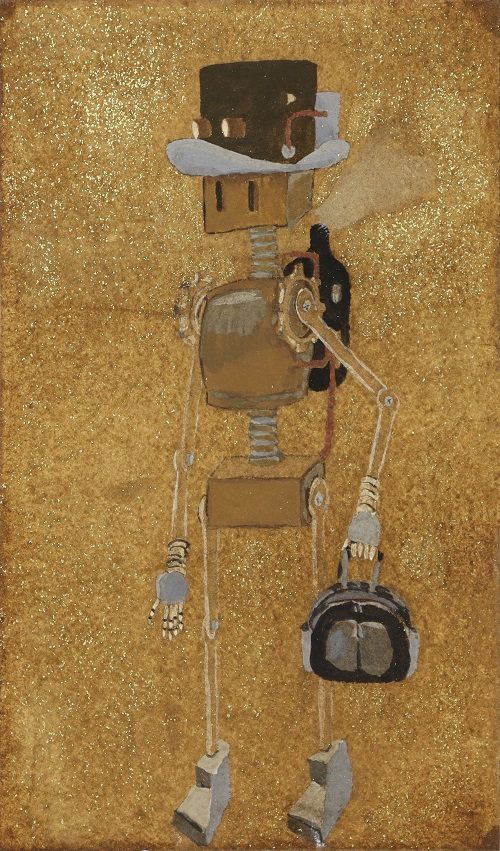 永田真葉

「人形のおでかけ」

227mm×158mm

麻紙、水干絵具、墨、金箔、コーヒー