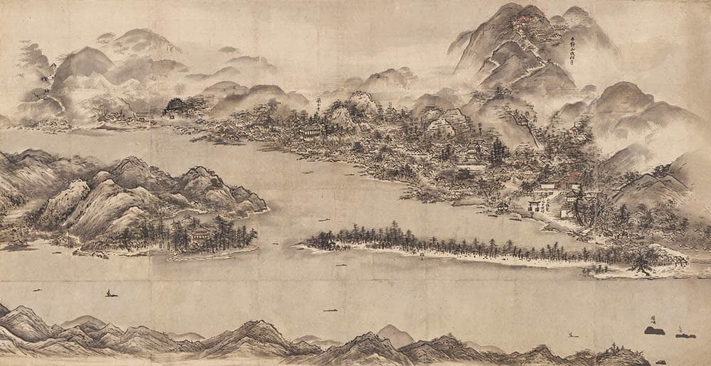 国宝　天橋立図　雪舟筆　京都国立博物館蔵　室町時代（16世紀）　通期展示

