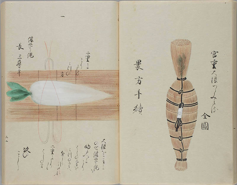 宮根大根「礼物軌式」のうち　江戸時代　文化13 年（1816）序　徳川林政史研究所蔵

