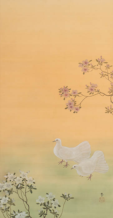 菱田春草《春庭》19-20世紀　後期展示　福田美術館蔵