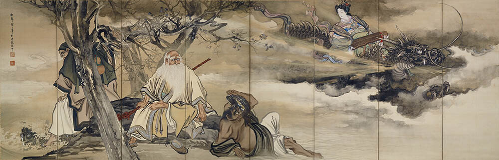 鈴木松年《群仙図屛風》左隻　明治28年（1895）
静嘉堂文庫美術館蔵

