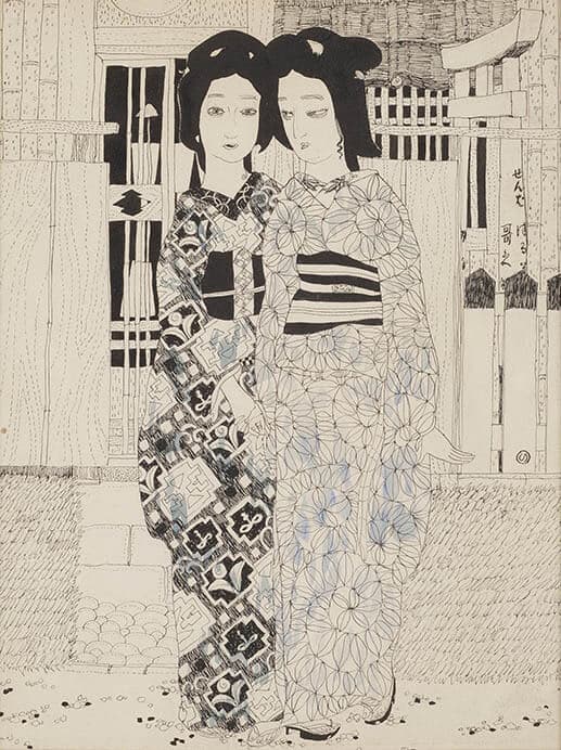 堂本印象「九軒の女」 1912年　京都府立堂本印象美術館蔵

