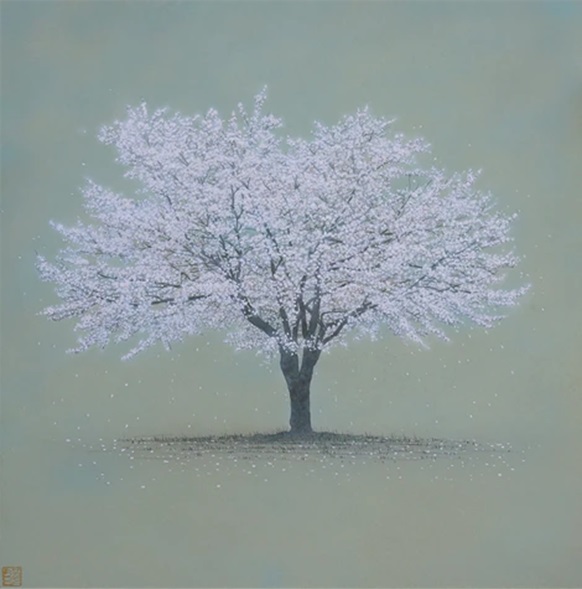 「桜」（縦45.5×横45.5cm）