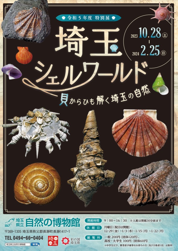 「埼玉シェルワールド―貝からひも解く埼玉の自然―」埼玉県立自然の博物館